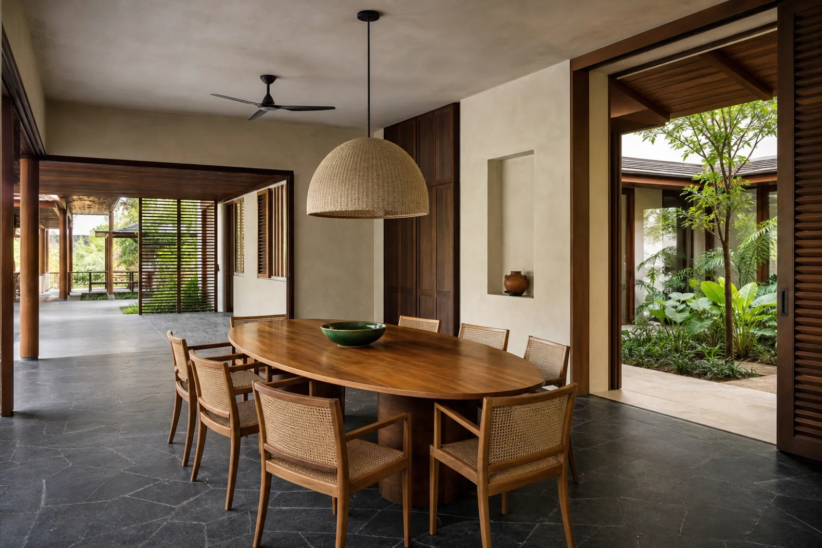 Tropical Dining room interior
