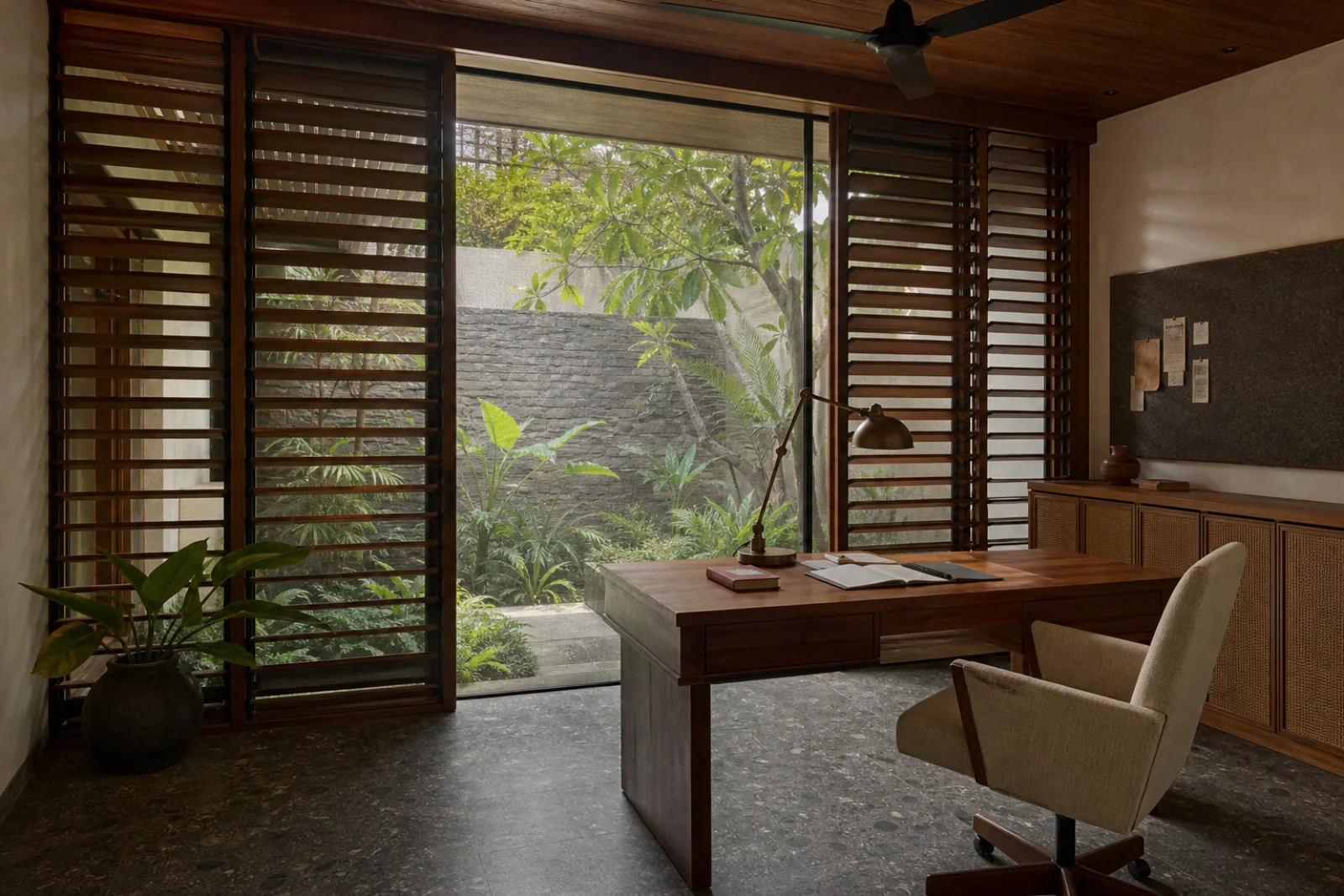 Tropical Home office interior