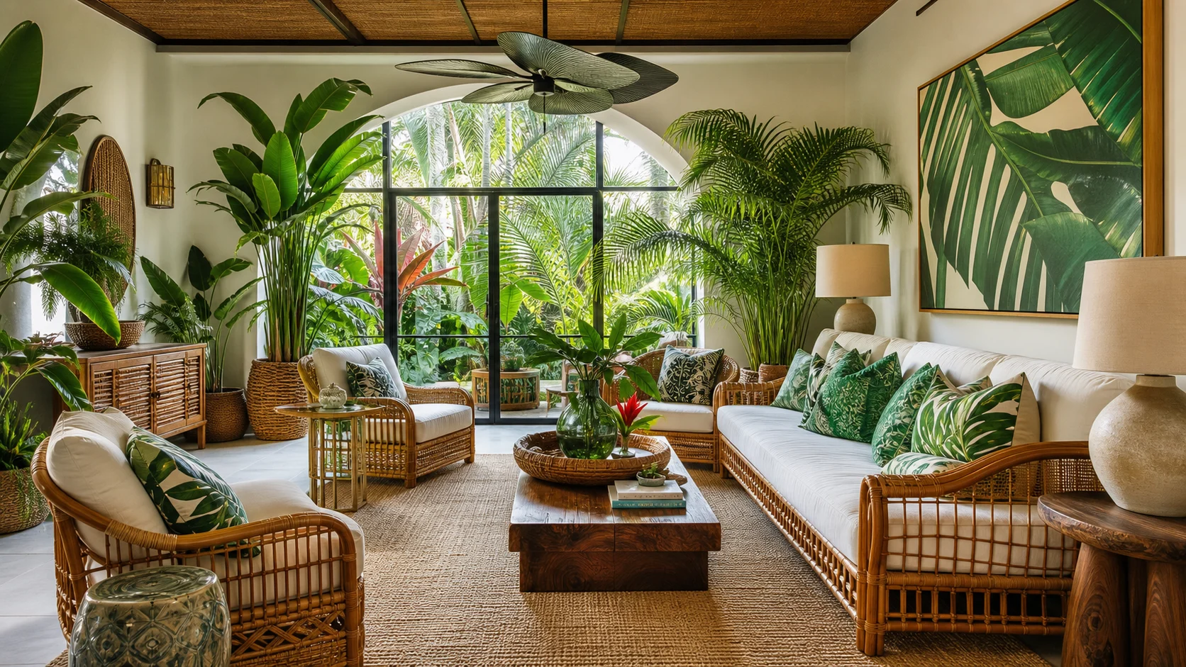 Tropical interior design hero