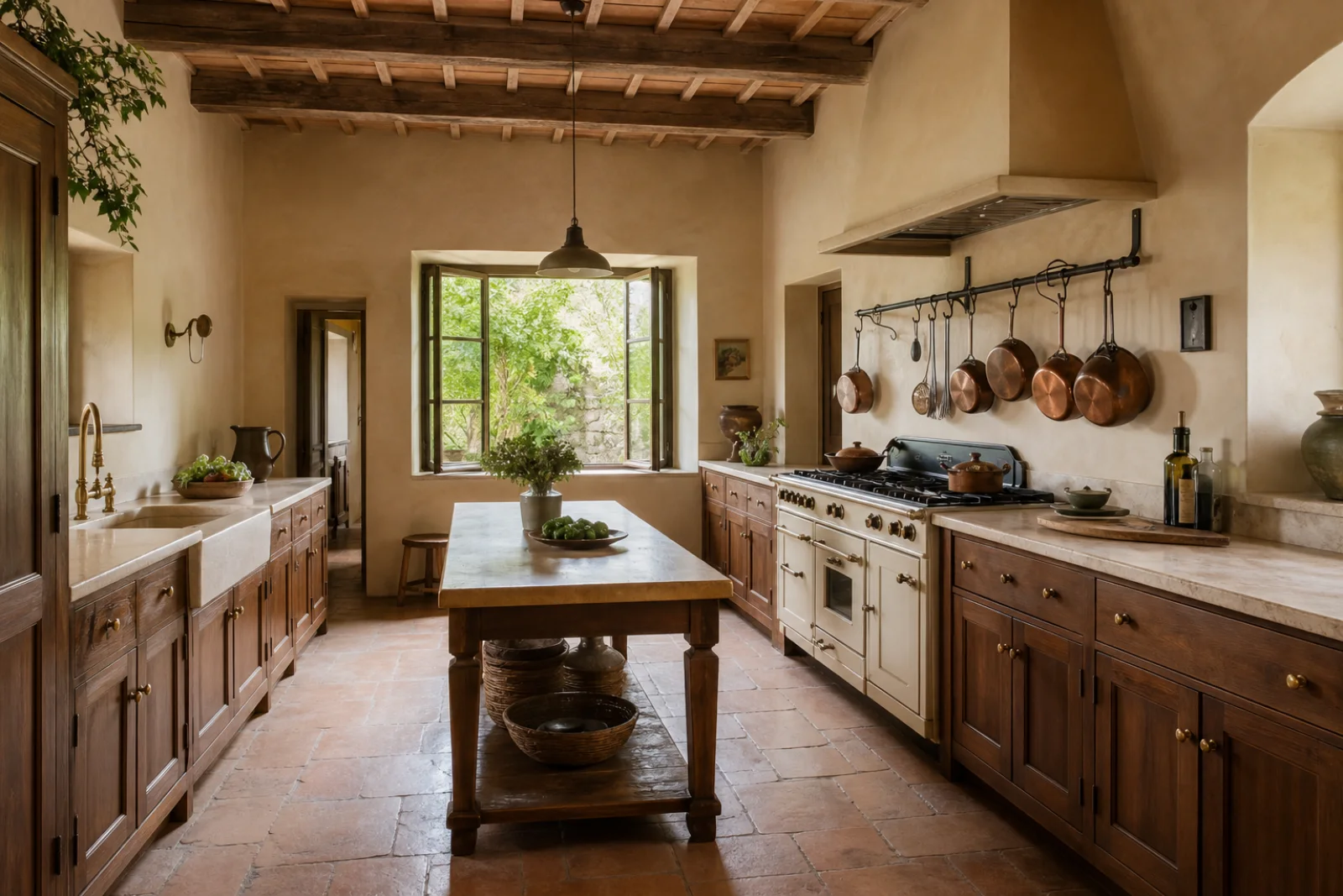Tuscan kitchen interior