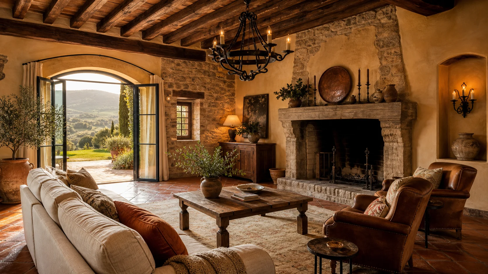 Tuscan interior design hero