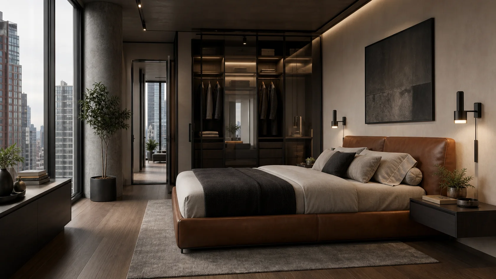 Compact Urban Modern Bedroom