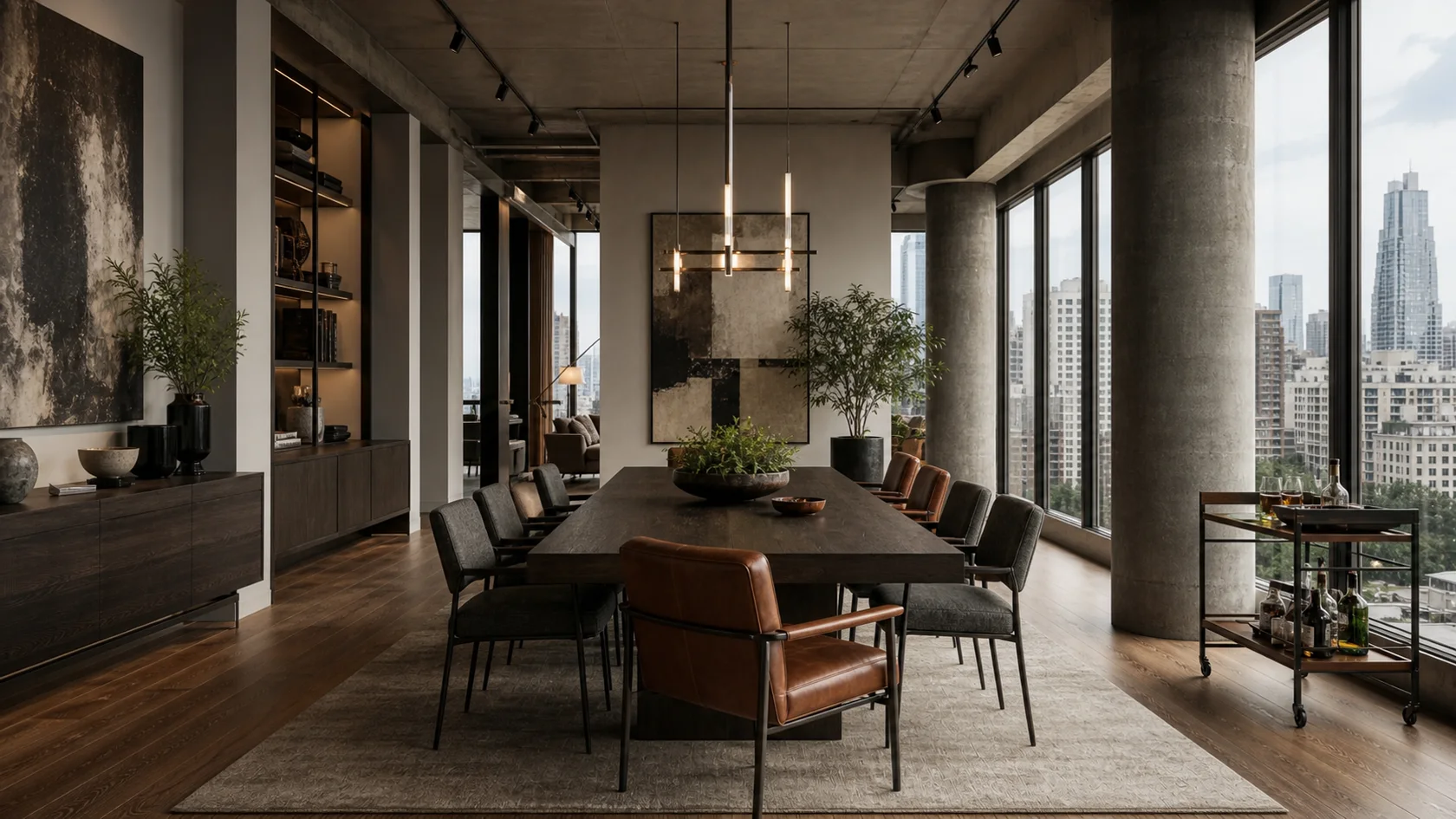 Long Loft Urban Modern Dining Room