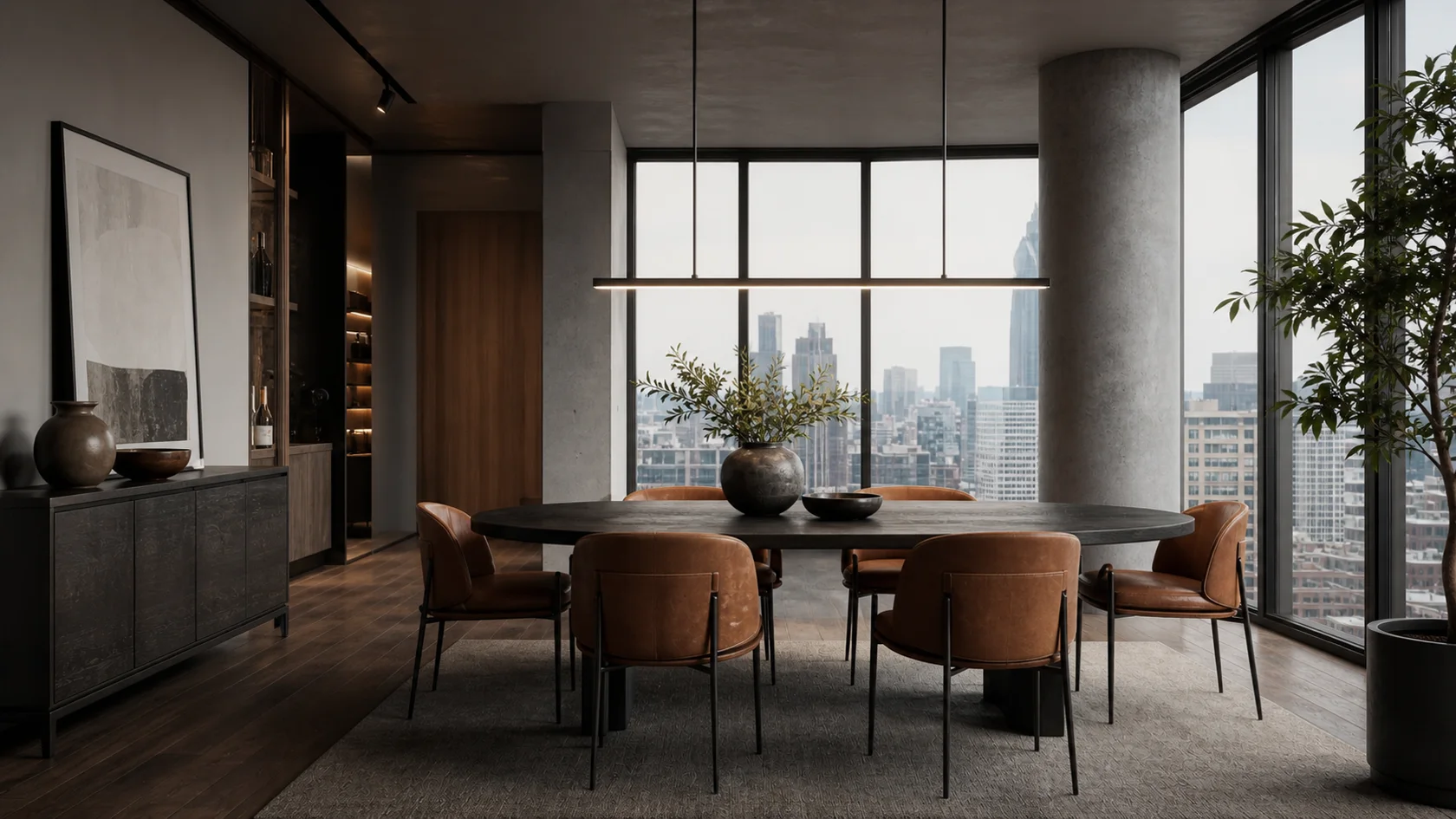 Skyline Urban Modern Dining Room