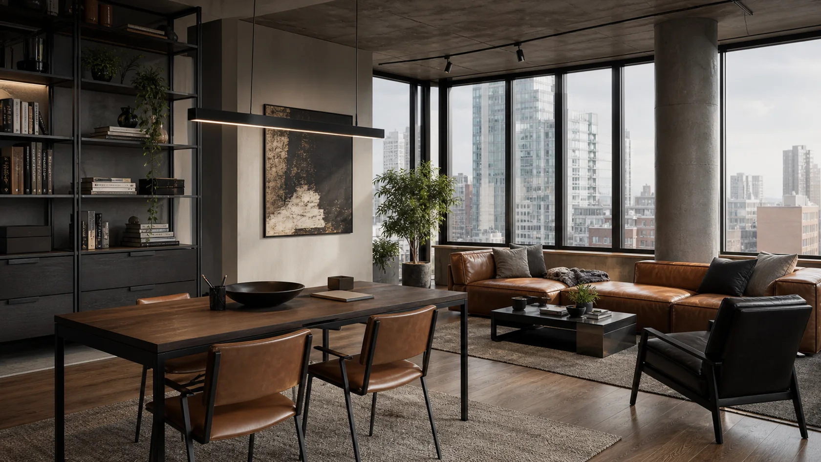 Shared Loft Urban Modern Home Office