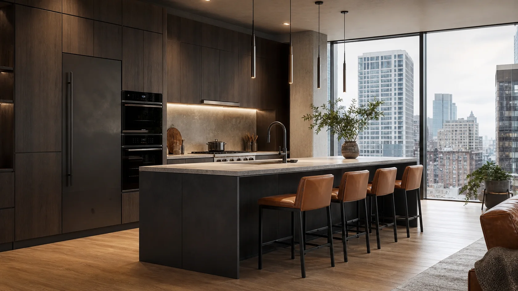 Steel Island Urban Modern Kitchen