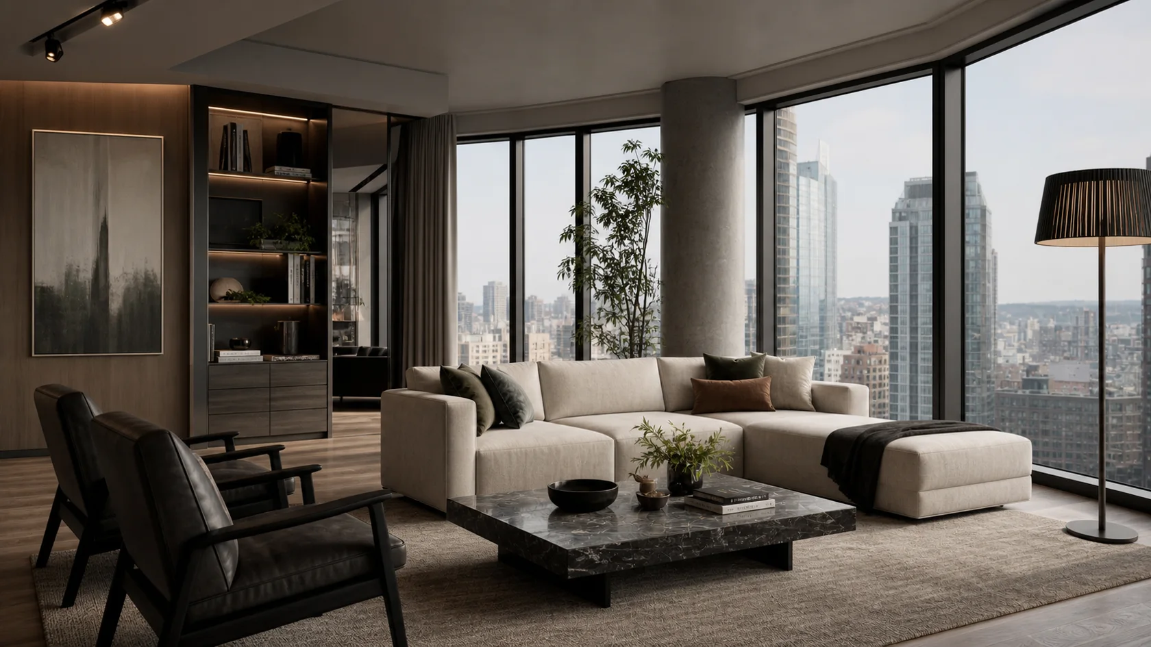 City Corner Urban Modern Living Room