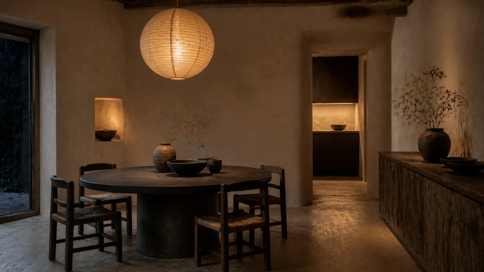 Night Wabi-Sabi Dining Room
