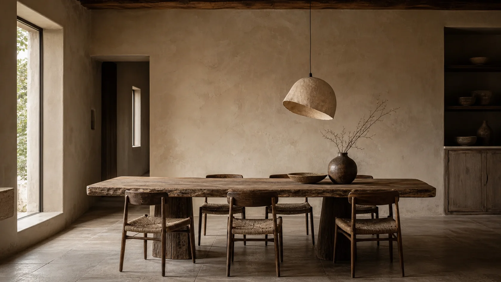 Slab Wabi-Sabi Dining Room