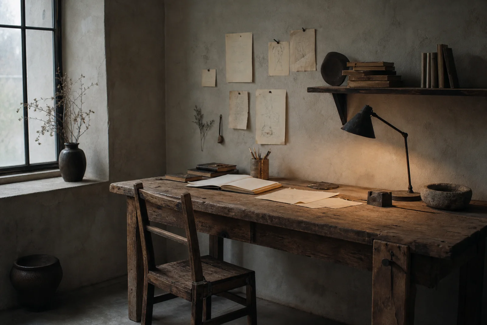 Wabi-Sabi Home office interior