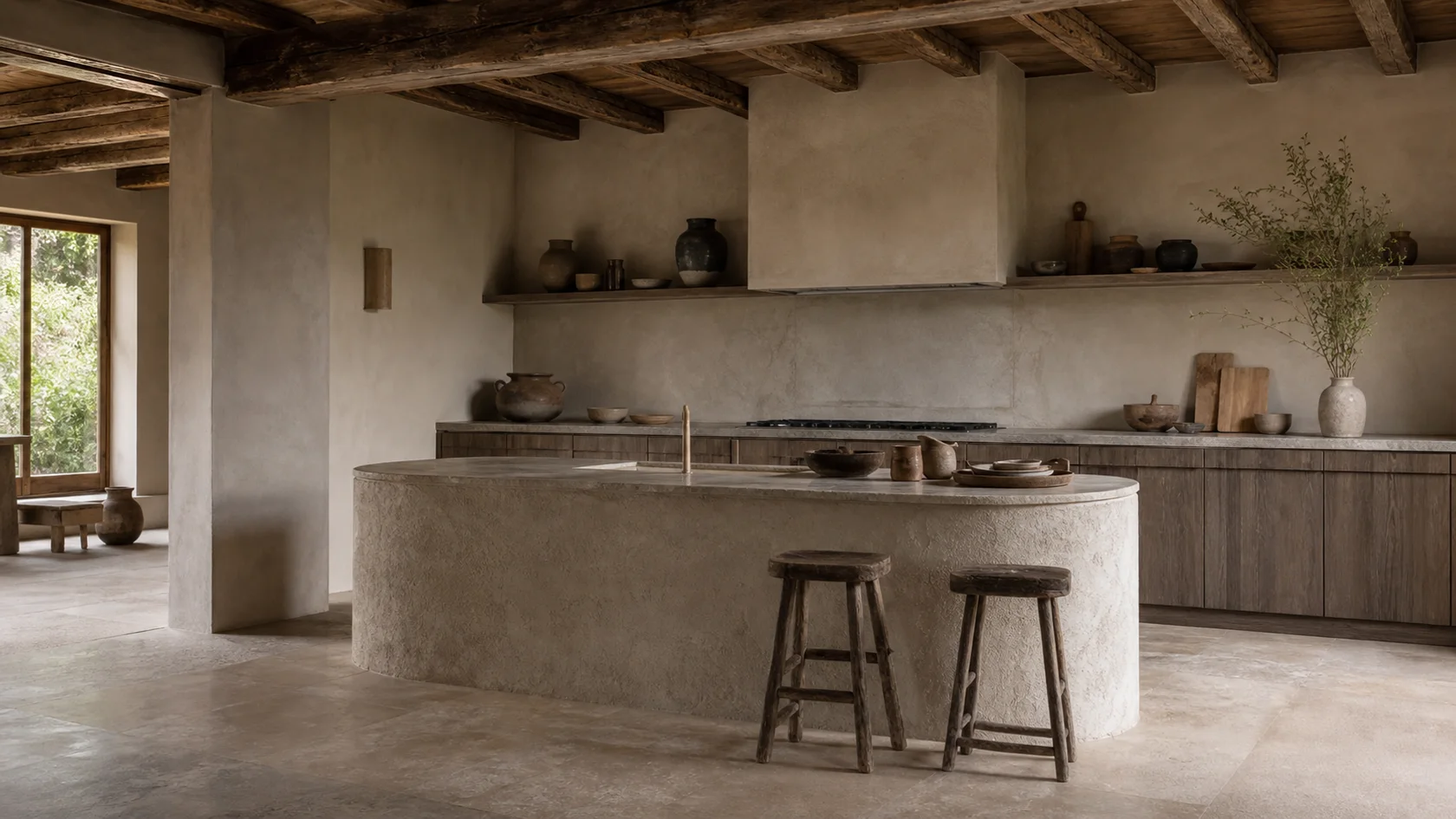 Earthen Island Wabi-Sabi Kitchen