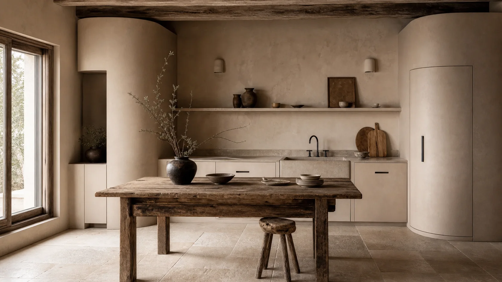 Plaster Wabi-Sabi Kitchen