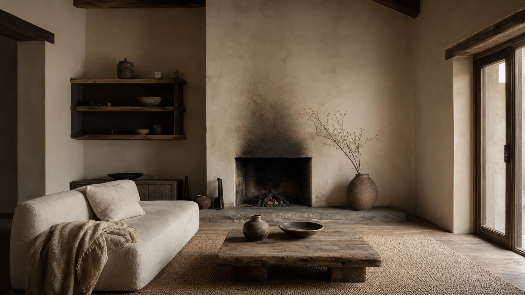Hearth Wabi-Sabi Living Room