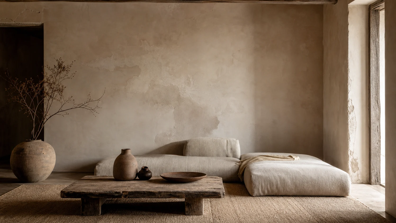Wabi-Sabi interior design hero