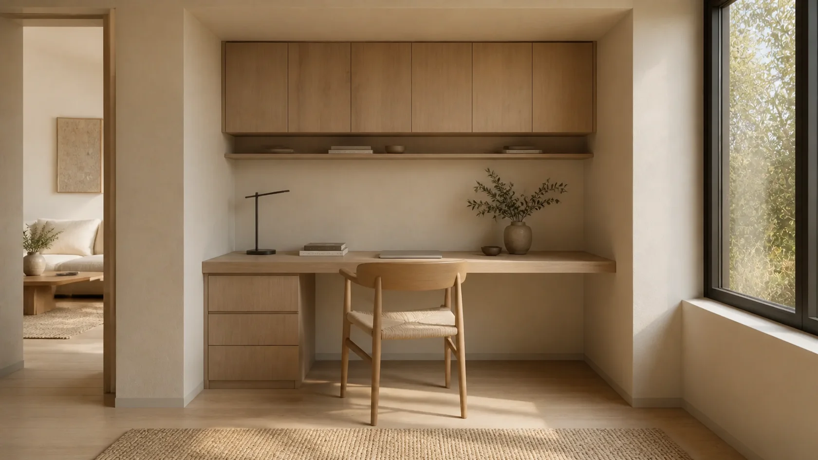Alcove Warm Minimalist Home Office
