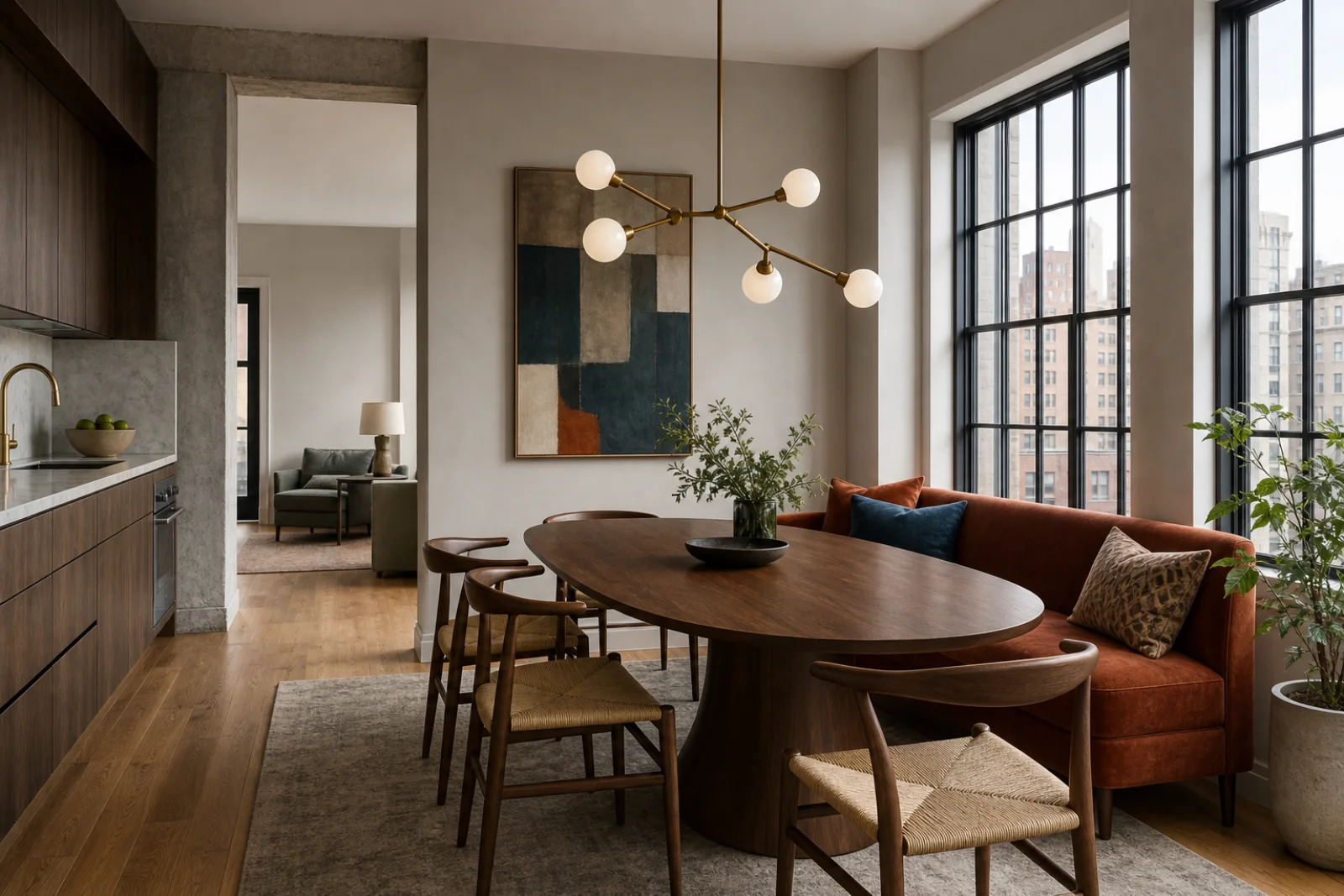 West Elm Modern Dining room interior